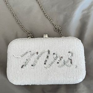 MRS bridal wedding clutch